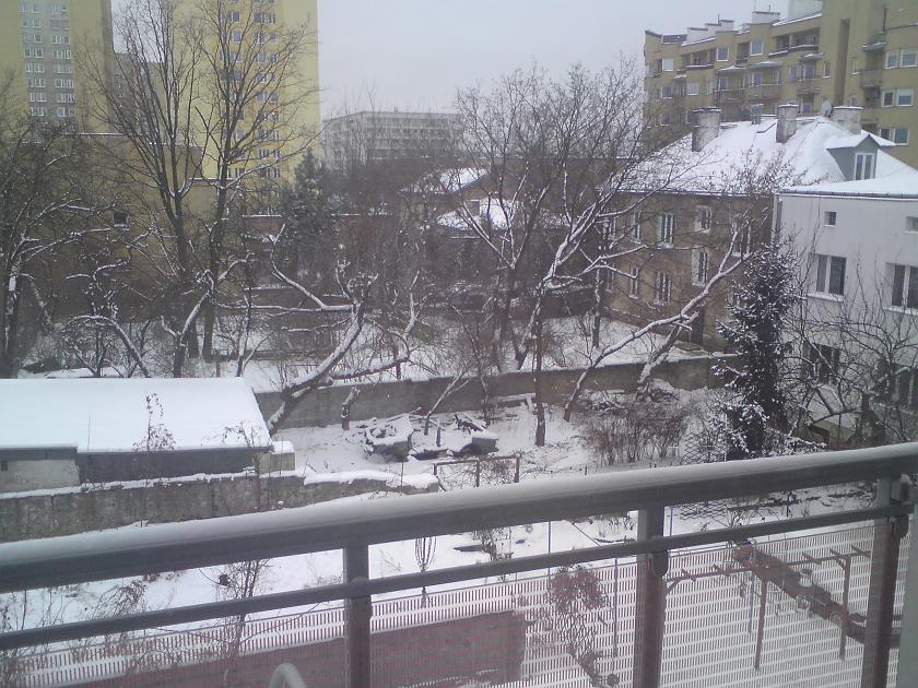 DSC01061.JPG - Widok z okna - zasypane szczątki Forda S.