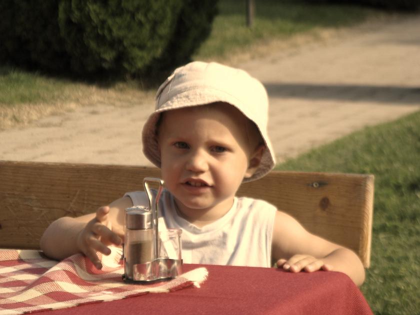 IMG_8815.JPG - W restauracji Gulya Csarda - sięgamy po pieprz